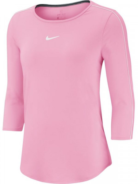 Nike Court Women 3/4 Sleeve Top - pink rise/white/white/white