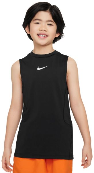 Jungen T-Shirt  Nike Kids Pro Sleeveless Top - black/white