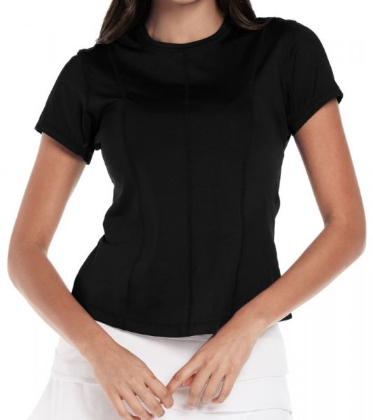 Tenisa T-krekls sievietēm Lucky in Love Core Center Court Short Sleeve - black