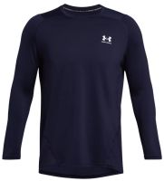 Herren Tennis-Langarm-T-Shirt Under Armour Men's HeatGear Armour Fitted Long Sleeve - midnight navy/white