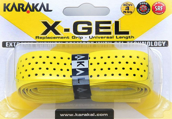 Owijki do squasha Karakal X-Gel Grip (1 szt.) - yellow