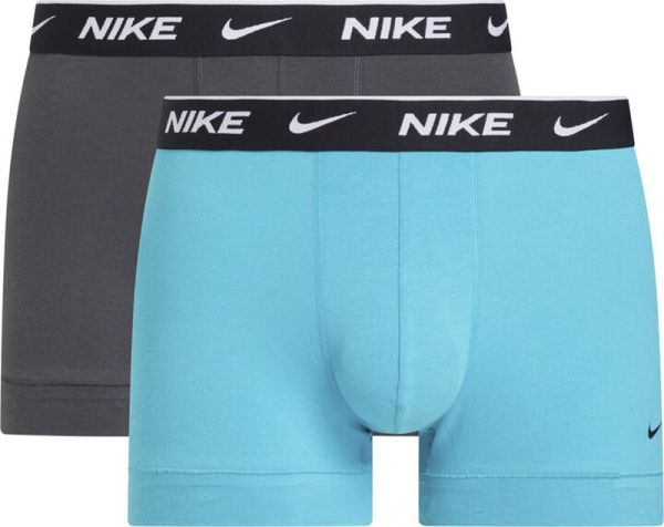 Calzoncillos deportivos Nike Everyday Cotton Stretch Trunk 2P - black/dusty cactus/anthracite