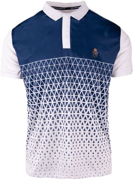 Herren Tennispoloshirt Monte-Carlo Country Club MCCC Front Print Polo Shirt - white
