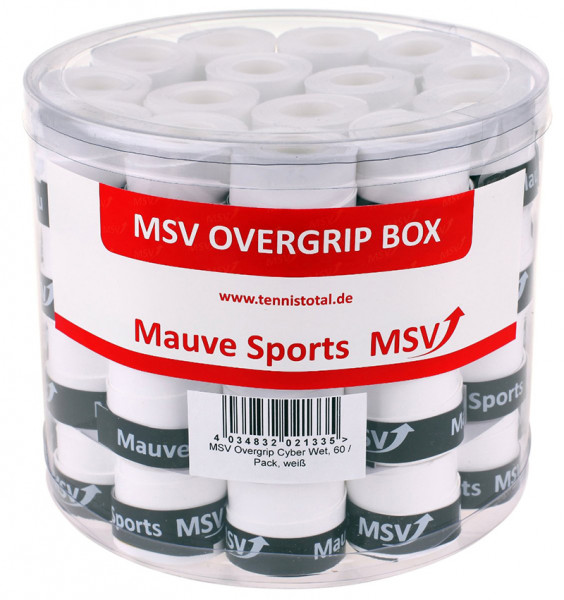 Viršutinės koto apvijos MSV Cyber Wet Overgrip (60 vnt.) - white