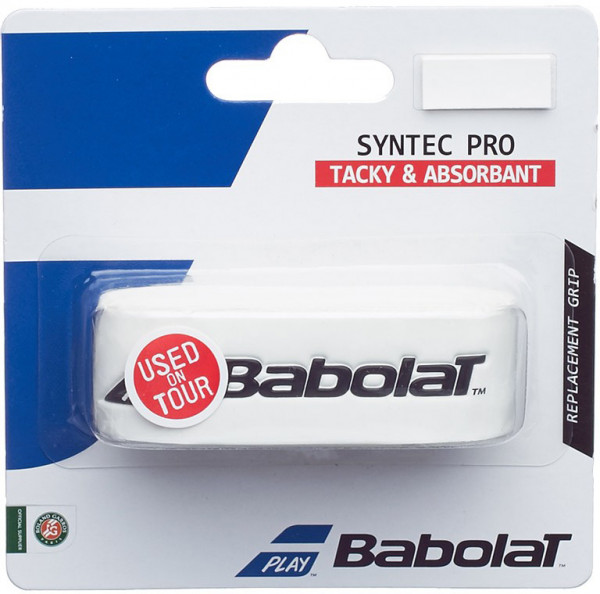 Grip - replacement Babolat Syntec Pro 1P - white/black