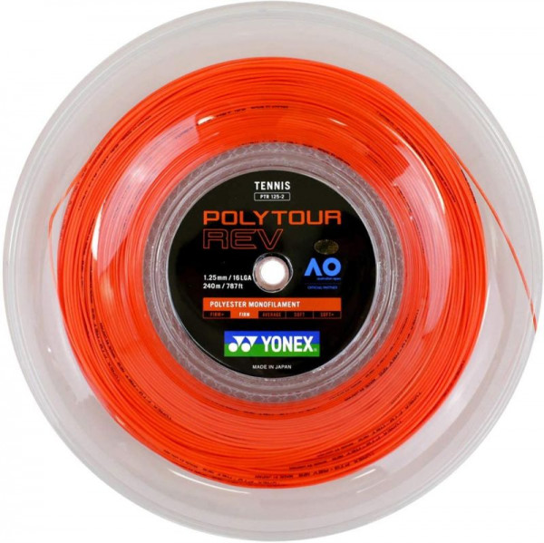 Tennisekeeled Yonex Poly Tour Rev (200 m) - orange