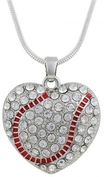 Ogrlica Gamma Silent Passion Heart-Charm Ball with Necklace - white/red