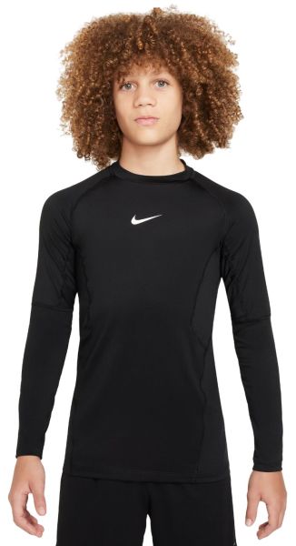 Chlapčenské tričká Nike Kids Pro Dri-Fit Long Sleeve Top - Čierny