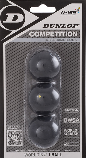 Skvošo kamuoliukai Dunlop Competition - 3B