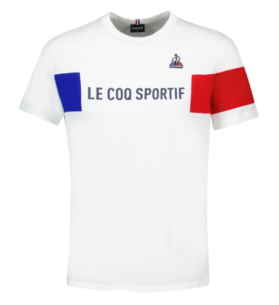 Teniso marškinėliai vyrams Le Coq Sportif TRI Tee Short Sleeve N°1 SS23 - new optical white