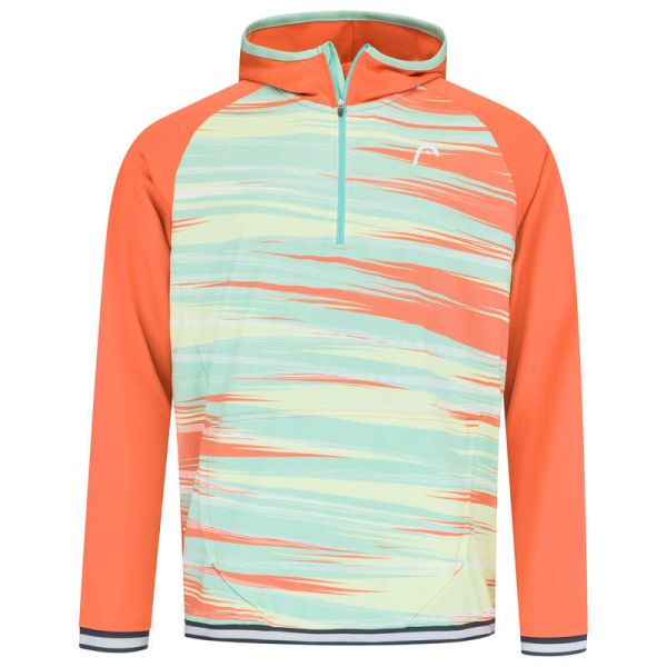 Chlapčené mikiny Head Topspin Hoodie - pastell green/print vision