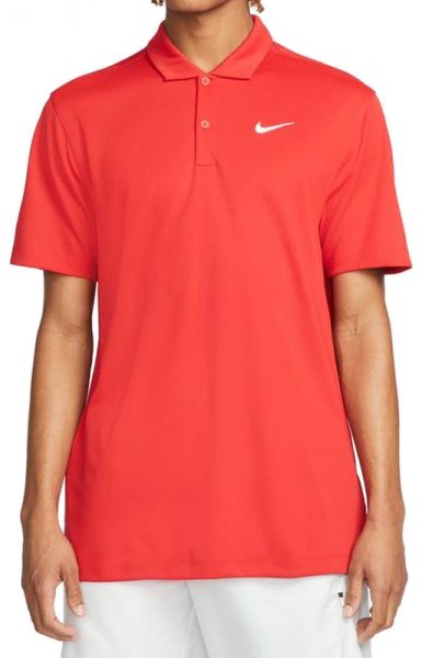 Men's Polo T-shirt Nike Men's Court Dri-Fit Solid Polo - university red/white