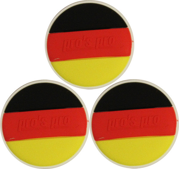  Pro's Pro Vibra Stop Germany Round (3 vnt.) - black/red/yellow
