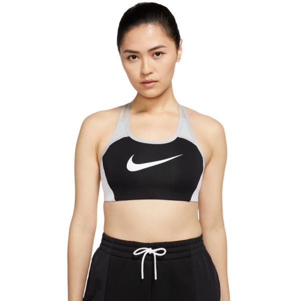 Γυναικεία Μπουστάκι Nike Swoosh Logo Bra Pad - black/light smoke grey/white/white