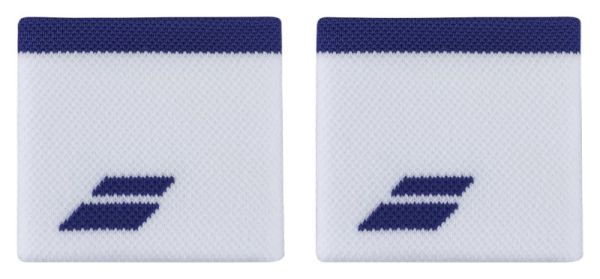 Znojnik za ruku Babolat Logo Wristband - white/sodalite blue