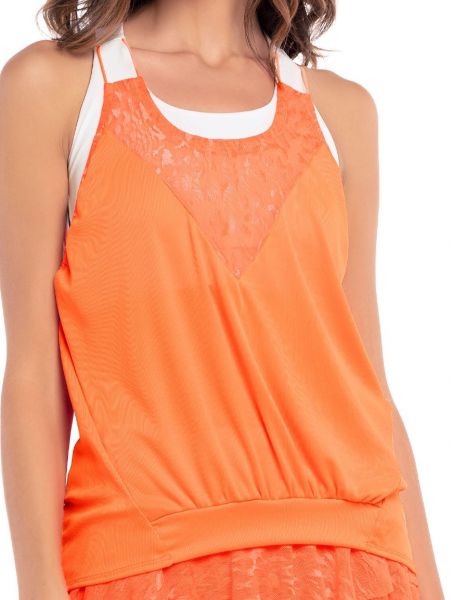Marškinėliai moterims Lucky in Love Animal Instinct Get It Stripe Bralette Tank - orange glow