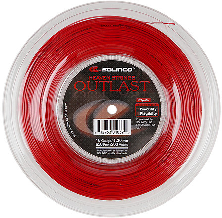 Tennis String Solinco Outlast (200 m) - red
