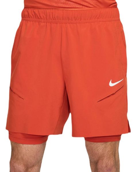 Férfi tenisz rövidnadrág Nike Court Dri-Fit Slam RG 2-in1 Shorts - Barna, Fehér