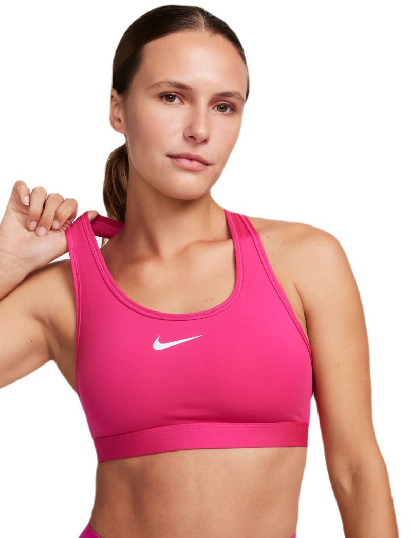 Women's bra Nike Swoosh Medium Support Non-Padded Sports Bra - medium ash/ white, Tennis Zone
