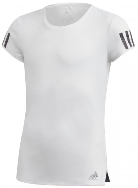 Majica kratkih rukava za djevojčice Adidas G Club Tee - white/matte silver/black