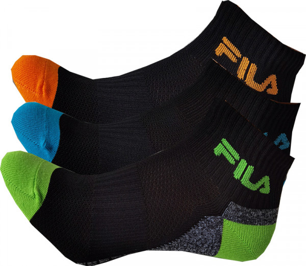 Chaussettes de tennis Fila Calza Cycling Socks 3P - shock black