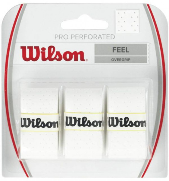 Grips de tennis Wilson Pro Perforated 3P - white