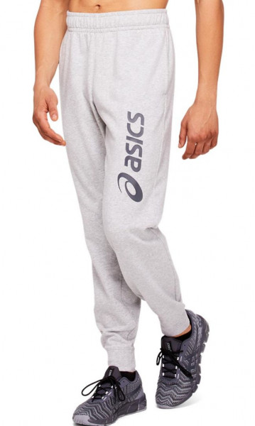 Pantalones de tenis para hombre Asics Big Logo Sweat Pant - mid grey heather/dark grey
