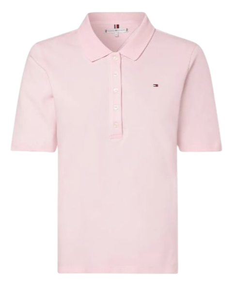 Dámské polo tričko Tommy Hilfiger 1985 Slim Pique Polo - pastel pink