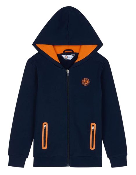 Блуза за момчета Roland Garros Sami Zip-Up Hoodie - Син