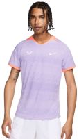Herren Tennis-T-Shirt Nike Rafa NikeCourt Dri-Fit Short Sleeve Top - Lila, Orange, Weiß