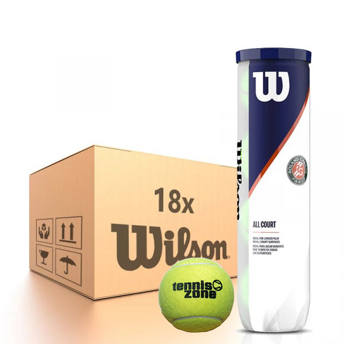 Lot De 4 Balles De Tennis Dunlop Roland Garros - Compétition & Loisir, Tous Terrains