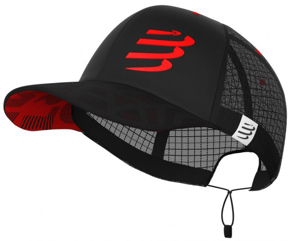 Casquette de tennis Compressport Racing Trucker Cap - black/red