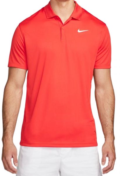 Férfi teniszpolo Nike Court Dri-Fit Pique Polo - habanero red/white