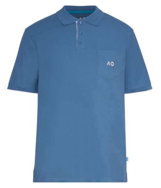 Polo de tenis para hombre Australian Open Polo Pocket AO Logo - elemental blue