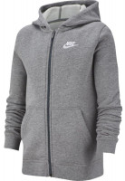 Felpa per ragazzi Nike NSW Hoodie FZ Club B - carbon heather/smoke grey/white