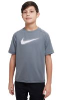 Jungen T-Shirt  Nike Dri-Fit Multi+ Top - smoke grey/white