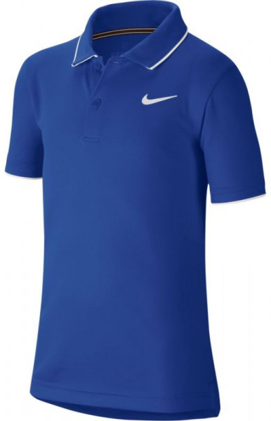 Marškinėliai berniukams Nike Court B Dry Polo Team - game royal/white