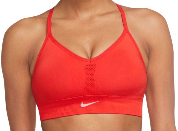 Melltartók Nike Indy Seamless Bra - chile red/white