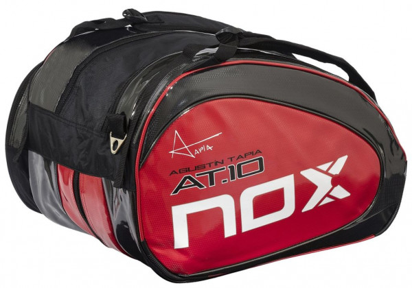 Bolsa de pádel NOX Palatero AT10 Team Negro Logo Rojo