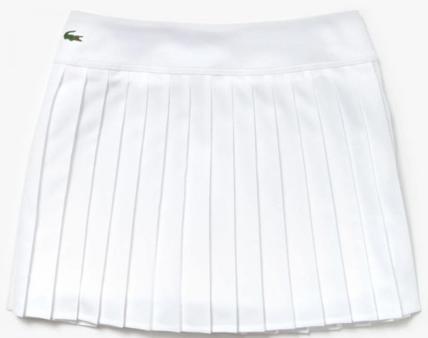 Lacoste SPORT Tennis Technical Mesh Pleated Skirt - white