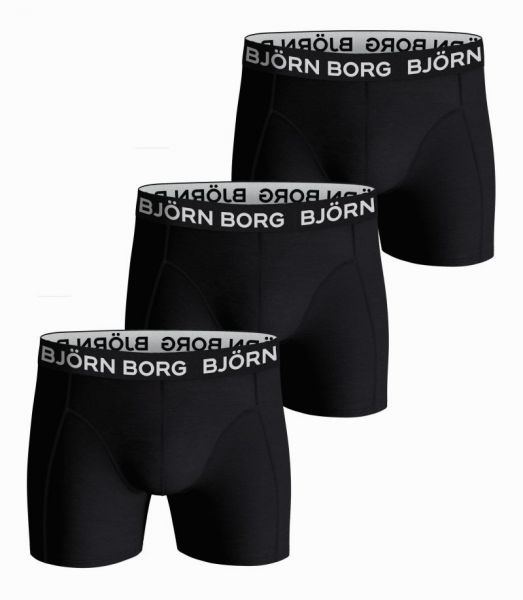 Męskie bokserki sportowe Björn Borg Essential Boxer 3P - black