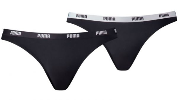 Damen Unterhosen Puma Women Bikini 2P Hang - black