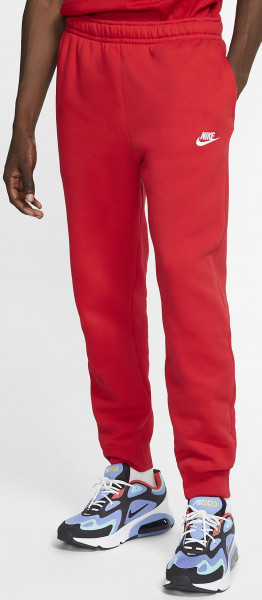 nike club fleece pants red