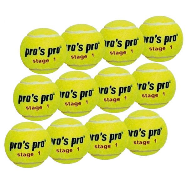 Tennis balls Pro's Pro Stage 1 with green point 12B