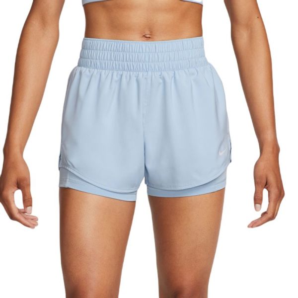 Dámské tenisové kraťasy Nike Dri-Fit One 2-in-1 Shorts - light armory blue/reflective silver