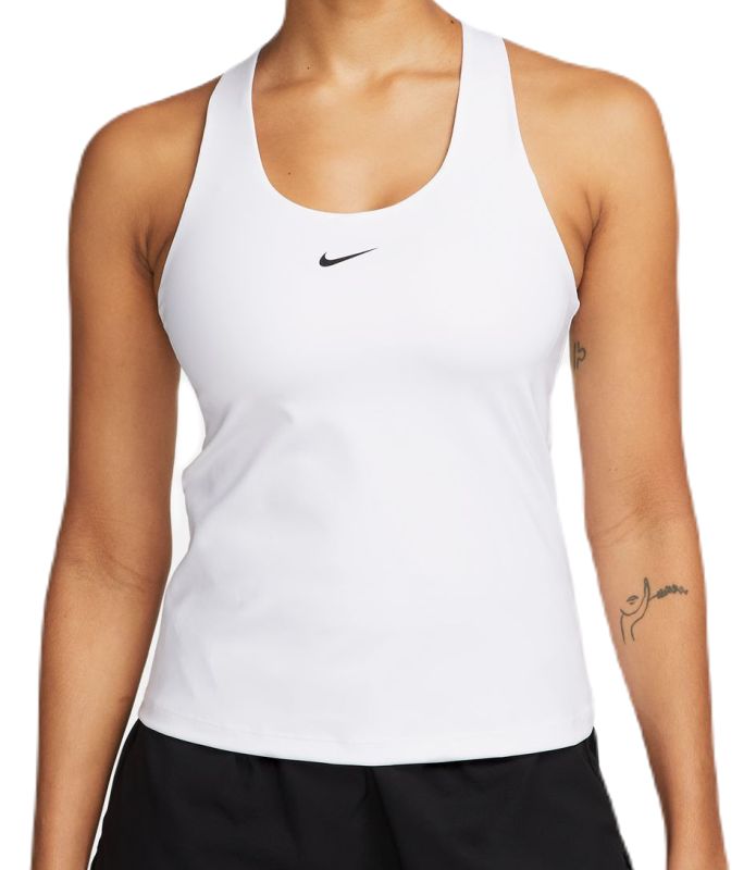 Nike Dri-FIT Slam Women's Tennis Tank - Smokey Mauve/White