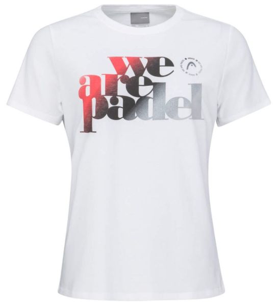 Dámské tričko Head We Are Padel II T-Shirt - white/black