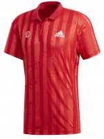 Męskie polo tenisowe Adidas Freelift Polo ENG M - scarlet/white