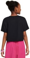 Majica kratkih rukava za djevojčice Nike Kids Sportswear Cropped - Crni Majica kratkih rukava za djevojčice Nike Kids Sportswear Cropped - Crni