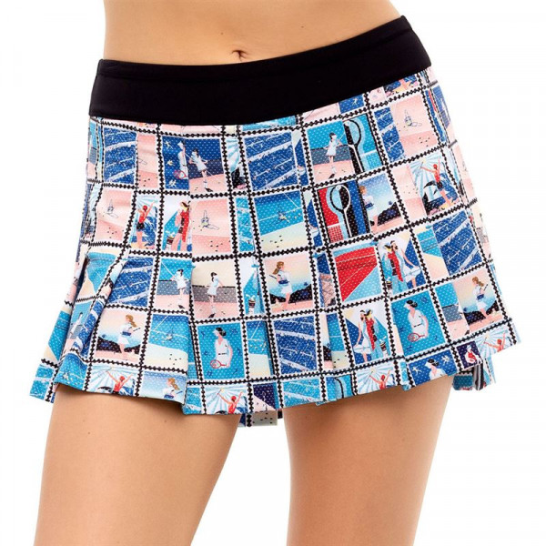 Women's skirt Lucky in Love Post a Plaid Poster Girl Plated Skirt - turquoise